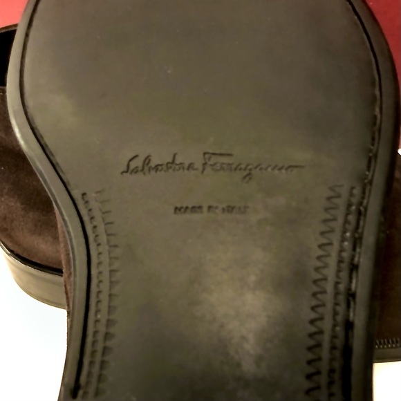 Ferragamo Men's Brown Desert Boot chukka suede gorgeous - Picture 5 of 7